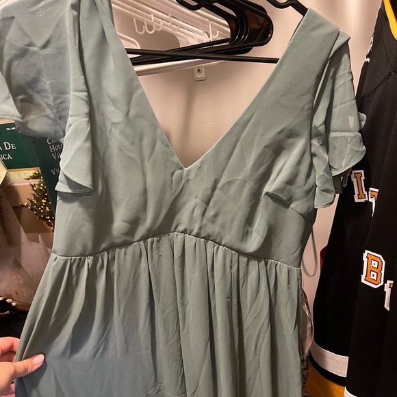 Birdy Grey Hannah Empire Dress in Sea Glass. Chiffon material - Picture 3 of 4